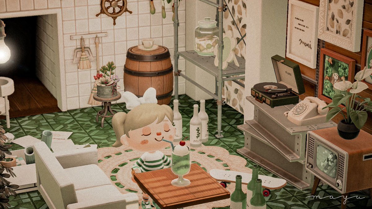 mayu_mori25's tweet photo. 🪴🍒🍸
green rétroな作業部屋
自宅6×6

この床とってもかわいい( ･ᴗ･̥̥̥ )

#あつまれどうぶつの森 #あつ森写真部
#あつ森 #ACNH #animalcrossing https://t.co/Ll8vQUDYCx