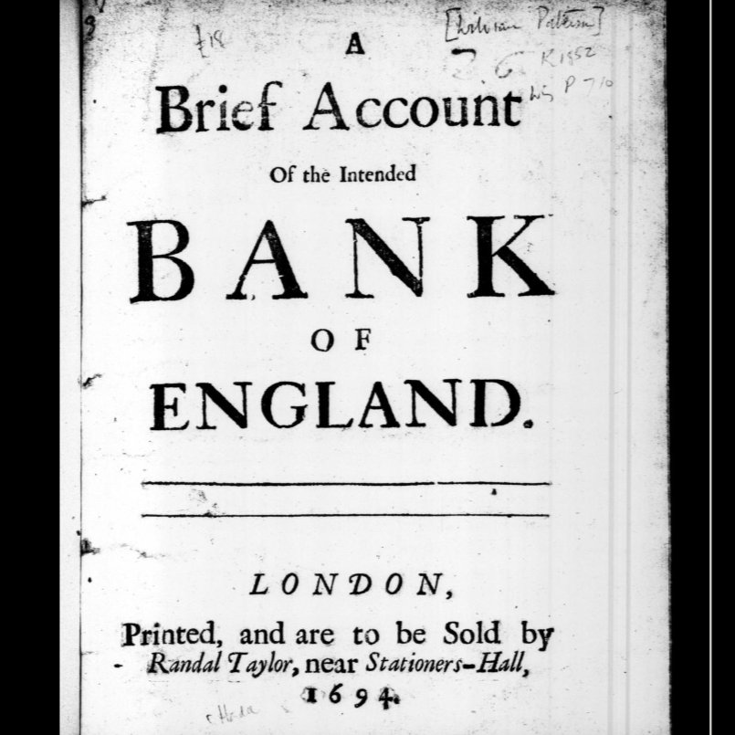 <a href="/archeohistories/">Archaeo - Histories</a> Amazingly, it was a pirate who created the World's most powerful central bank - The Bank of England. 

William Patterson, born in Scotland in 1658, was drawn to the sea from an early age. 

He started young as a trader, visiting the West Indies, and was able to point out the
