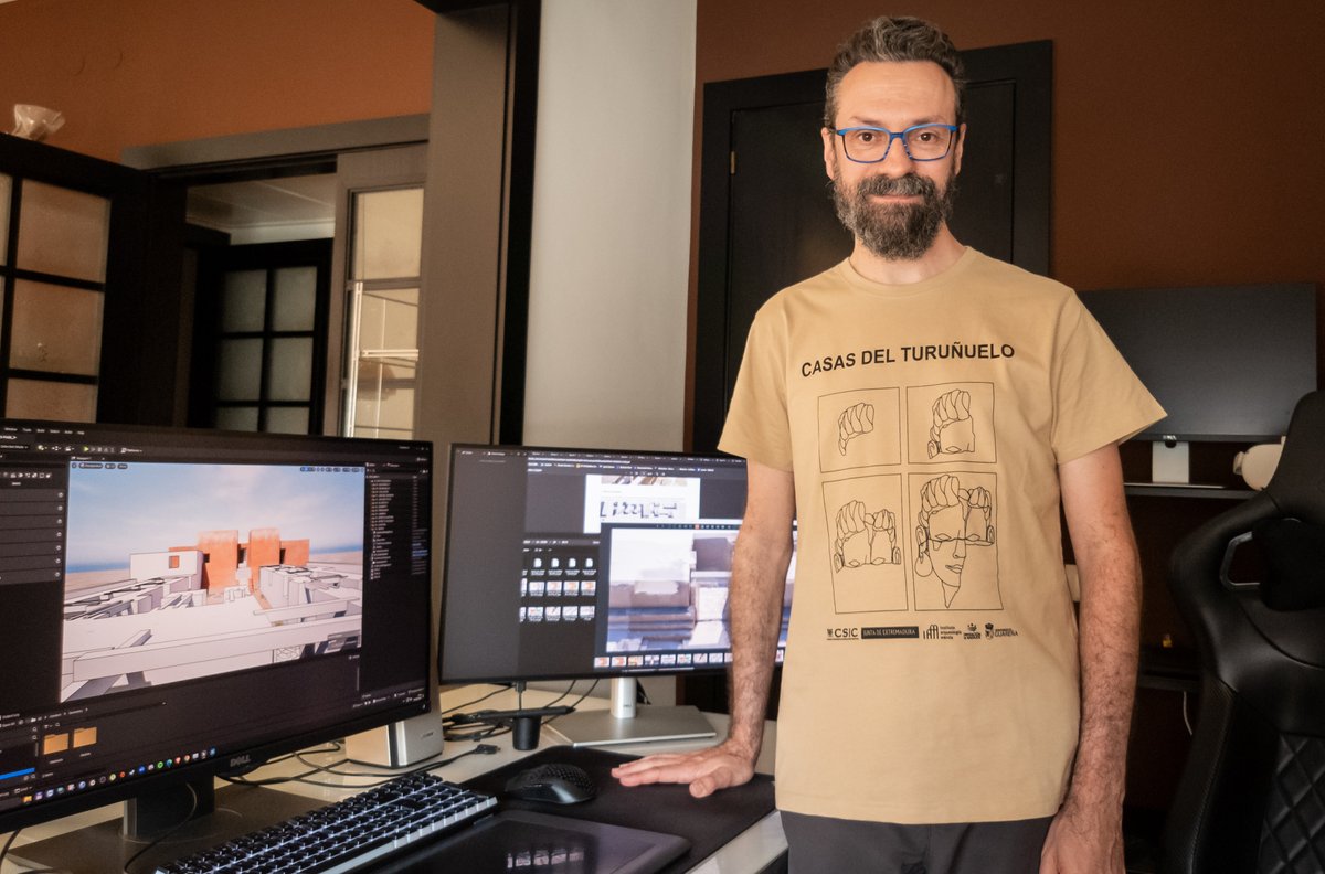 Qué emocionante fue conocer in situ las novedades de #Casasdelturuñuelo la semana pasada y lo que se presentó ayer en rueda de prensa. Seguimos trabajando en la #ReconstruccionVirtual, hay muchas novedades y cosas que reinterpretar. Orgulloso de formar parte de este equipazo 😀💻