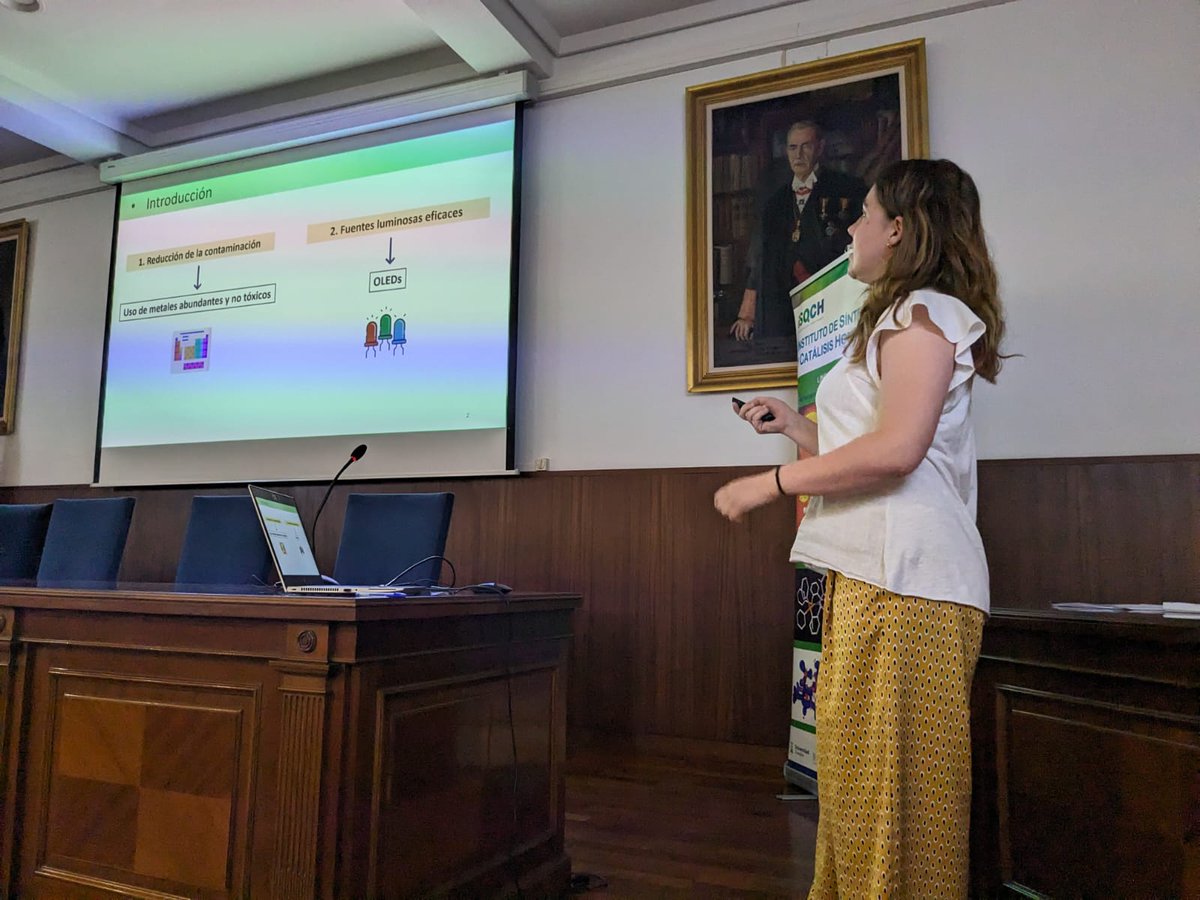 ISQCH (CSIC-UNIZAR) (@isqch) on Twitter photo The first oral communication of the day is from
<a href="/IratiBarriendos/">Irati Barriendos Pérez</a> sharing her work on copper(I) species for OLEDs <a href="/GimenoGroup/">ConchitaGimeno'sGroup_ISQCH</a> <a href="/OczRes/">Olga-CZ-Research</a>
<a href="/CSIC/">CSIC</a> <a href="/DPE_CSIC/">Postgrado CSIC</a> <a href="/unizar/">Universidad Zaragoza</a> <a href="/EscuelaUz/">Escuela de Doctorado UZ</a> <a href="/Ciencias_Unizar/">Ciencias_Unizar</a> The first oral communication of the day is from
<a href="/IratiBarriendos/">Irati Barriendos Pérez</a> sharing her work on copper(I) species for OLEDs <a href="/GimenoGroup/">ConchitaGimeno'sGroup_ISQCH</a> <a href="/OczRes/">Olga-CZ-Research</a>
<a href="/CSIC/">CSIC</a> <a href="/DPE_CSIC/">Postgrado CSIC</a> <a href="/unizar/">Universidad Zaragoza</a> <a href="/EscuelaUz/">Escuela de Doctorado UZ</a> <a href="/Ciencias_Unizar/">Ciencias_Unizar</a>