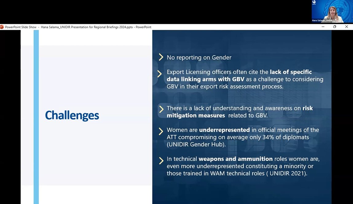 UNIDIR's tweet photo. On Tuesday, our Gender & Disarmament team hosted the final regional briefing on #gender & conventional arms control, highlighting perspectives from #WEOG States - just in time for upcoming UN PoA & ATT meetings!
Thanks to our partner @SmallArmsSurvey, speakers & participants 🙏 https://t.co/xpSE53Hfzk