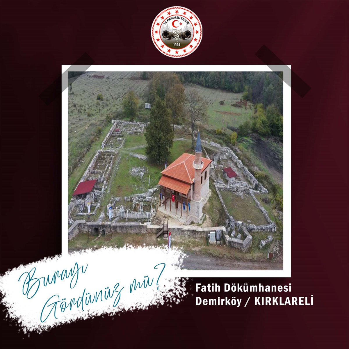 📍Kırklareli / Demirköy

Fatih Dökümhanesi:

Fatih Sultan Mehmet Han'ın İstanbul'un fethinde kullandığı Şahi Toplarının döküldüğü aynı zamanda Osmanlı Devletinin ilk Savunma Sanayi Tesisi olma özelliğini taşıyor. 

Tarihin Doğa ile eşsiz  buluşmasına sizleri bekliyoruz...