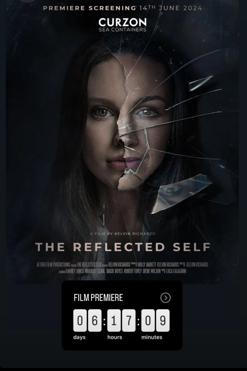 1 week today till the premiere of "The Reflected Self" at The Curzon Sea Containers, Southbank ♥️