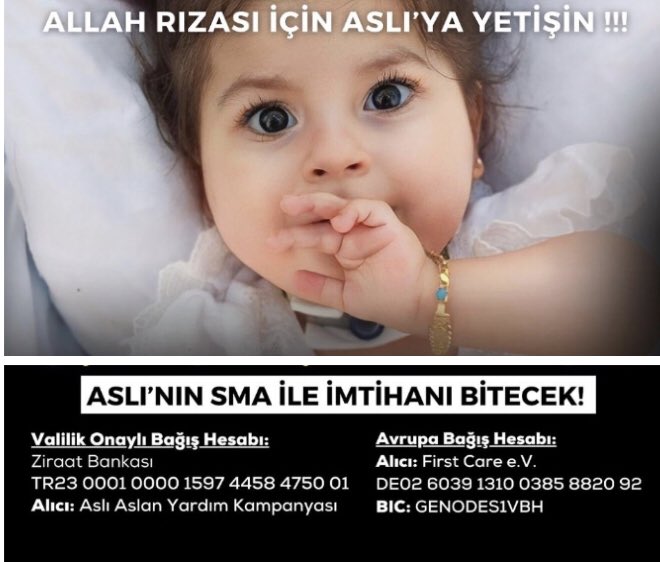VALİLİK İZNİ BİTİYOR ASLI KIZIMIZIN SON BİR DESTEK OLUR MUSUNUZ

Hayırlı Cumalar 

#EmeklininPrimleriNerede
#5000KısmiYasalHaktır 

<a href="/asliya_nefes_ol/">🐼BALKIZ ASLI KAZANDI</a>