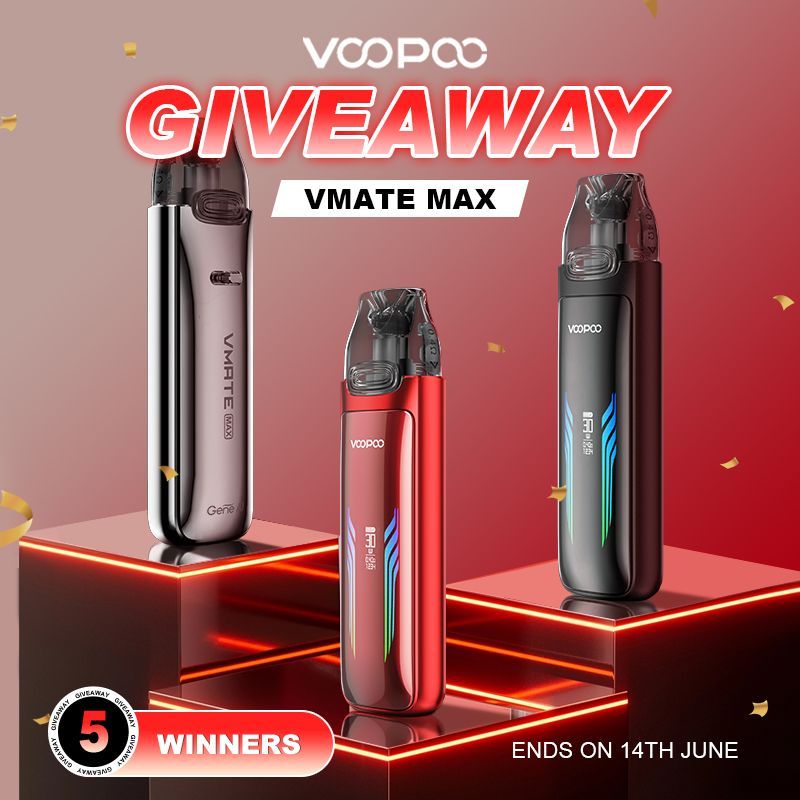 HealthCabin's tweet photo. 🌈🌈
🔝💯🔥Healthcabin ✖️ VOOPOO
==>VOOPOO VMATE Max Giveaway💨

🎁Prize:
✅#vmatemax

🍀5 winners
Ends on 14th June, 2024📆

Join &amp; win~
>
Enter:👇
https://t.co/mhpx0ElqFM
>
#healthcabin #voopoo #vmatemaxpod #voopoovmatemax #giveaway #vapegiveaway #vapewholesale #vape #vapelife https://t.co/DIWAxAPasc