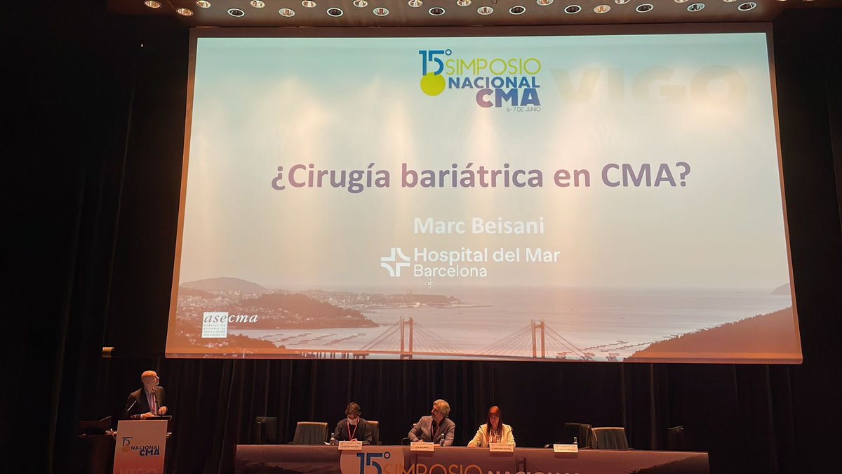 raquelsanchezdr's tweet photo. Gran comienzo del día en el 15 simposio nacional de CMA en #vigo con una mesa de #cirugia #bariatrica con buenos ponentes y discusión interesante para plantearnos retos @BalibreaJose @mbeisani #javierbaltar @obesidadSECO @aec_obesidad https://t.co/vbyi0y1762