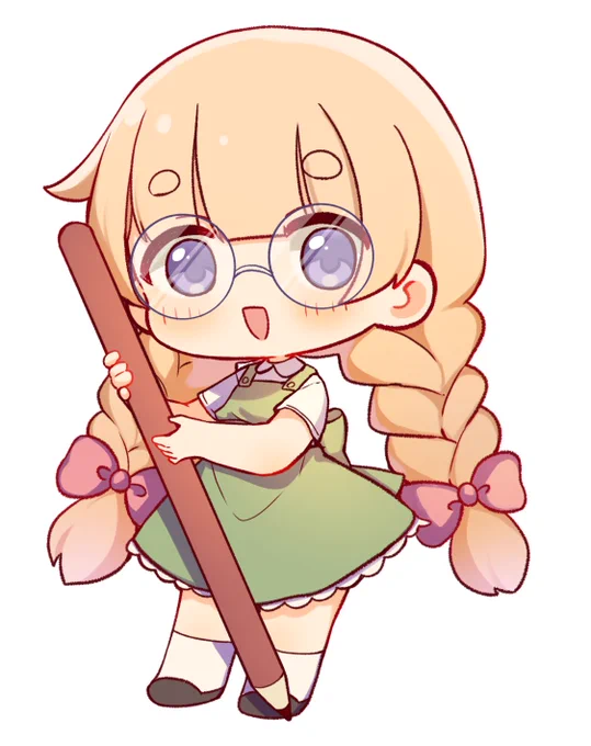 丸メガネでか三つ編みはこの子!