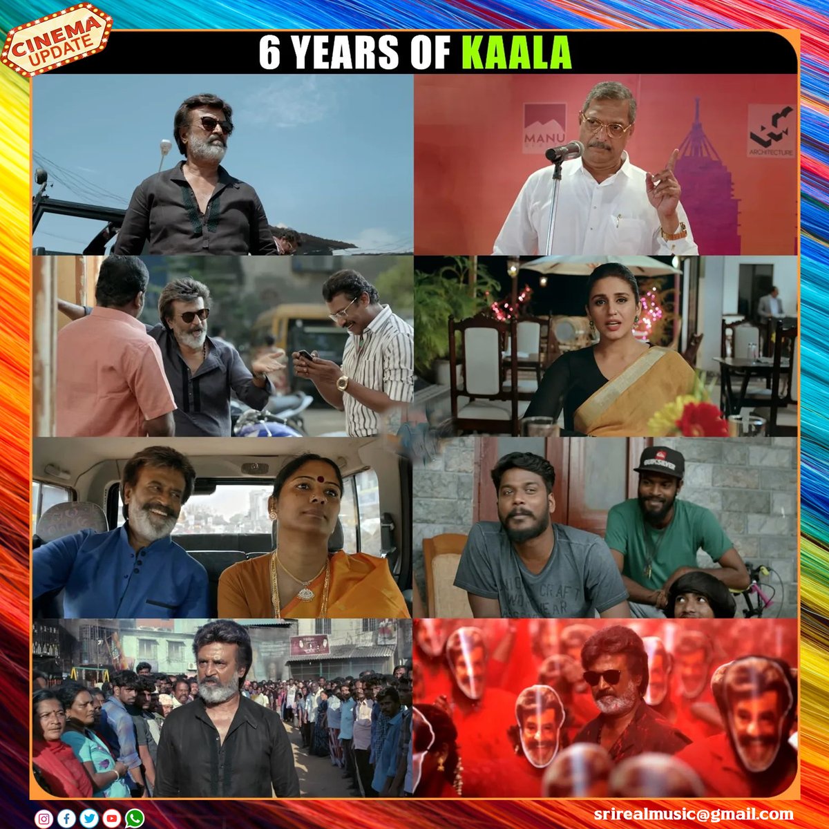realmusic_2007's tweet photo. 5 Years Of Kaala
#Rajinikanth #Kaala #HumaQureshi #AnjaliPatil #Manikandan #5YearsofKaala #realcinemas2007 https://t.co/t41rPheFM4