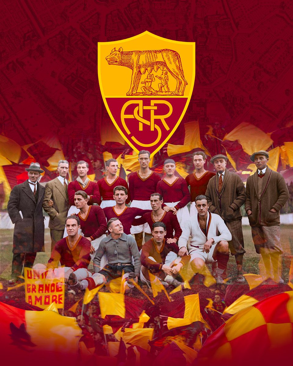 OfficialASRoma's tweet photo. Il nome, il simbolo, i colori.

Nata sotto il segno di Roma. 🟨🟥

Fino al 22 luglio, la festa di un sentimento 🔥

#ASRoma https://t.co/iLtcmlBX8C