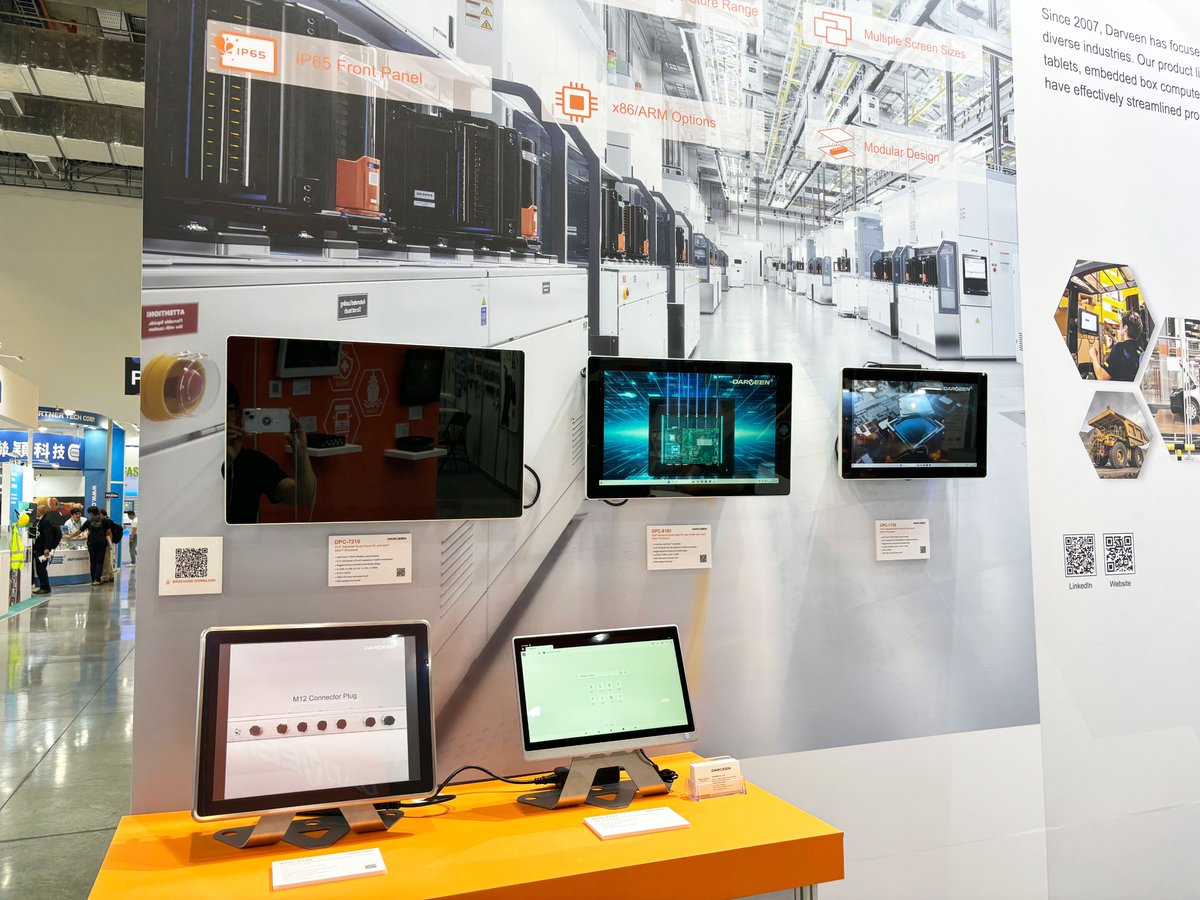 DarveenTechnol2's tweet photo. See you next year~ 👋👋👋

#Computex2024 showcased global tech innovation. Darveen, a top player in rugged industrial computers, stood out with unique displays &amp; new products. Expect more excellence &amp; improved user experience. 

#DarveenEvent  #Ruggedtablets #Embeddedcomputers https://t.co/pOHnXbXFPe