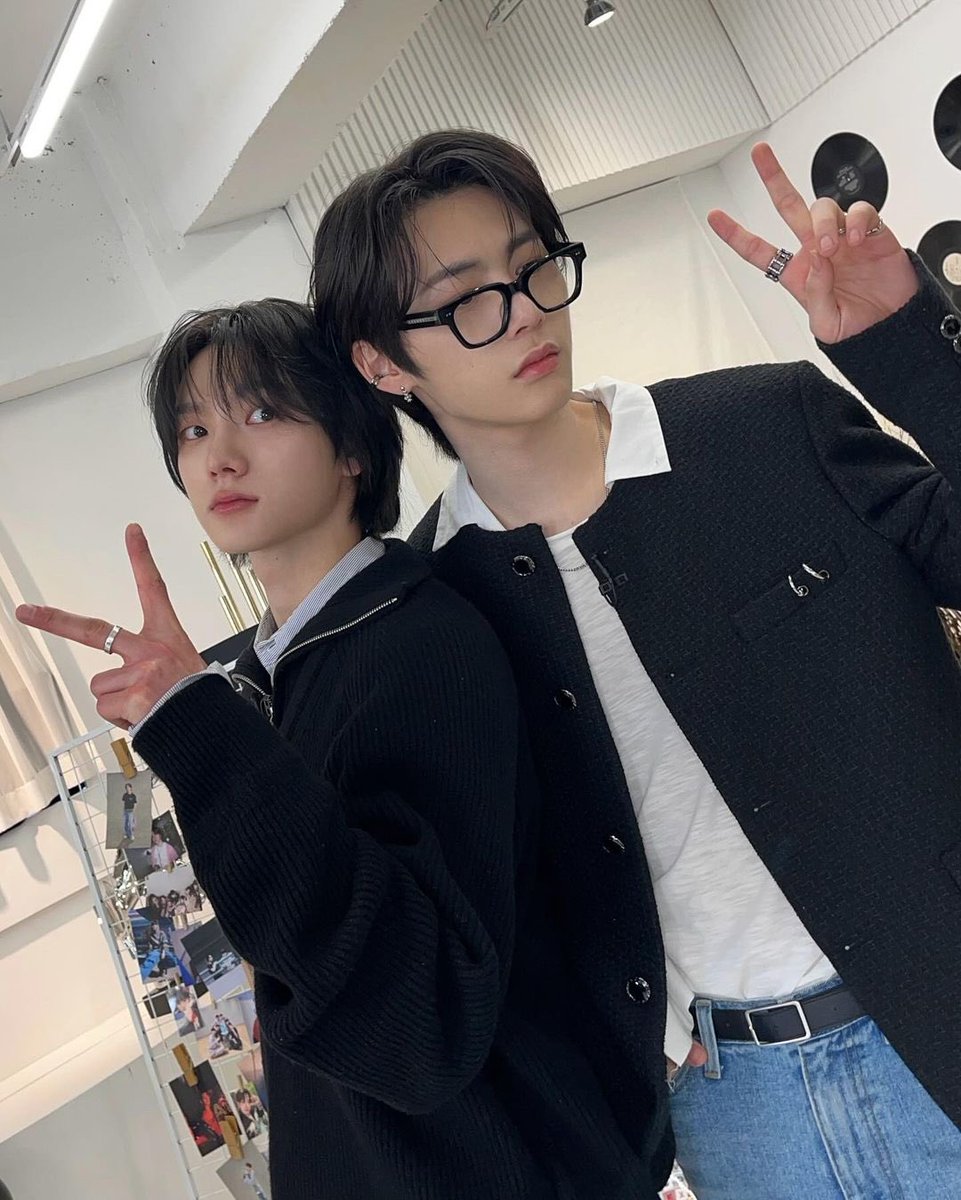 Your favorite duo is back! Striking a pose with Taesan! This picture captures just a bit of the fun and energy we bring to everything we do. Our styles might be different, but together we're a force to be reckoned with. What do you think of our epic pose?