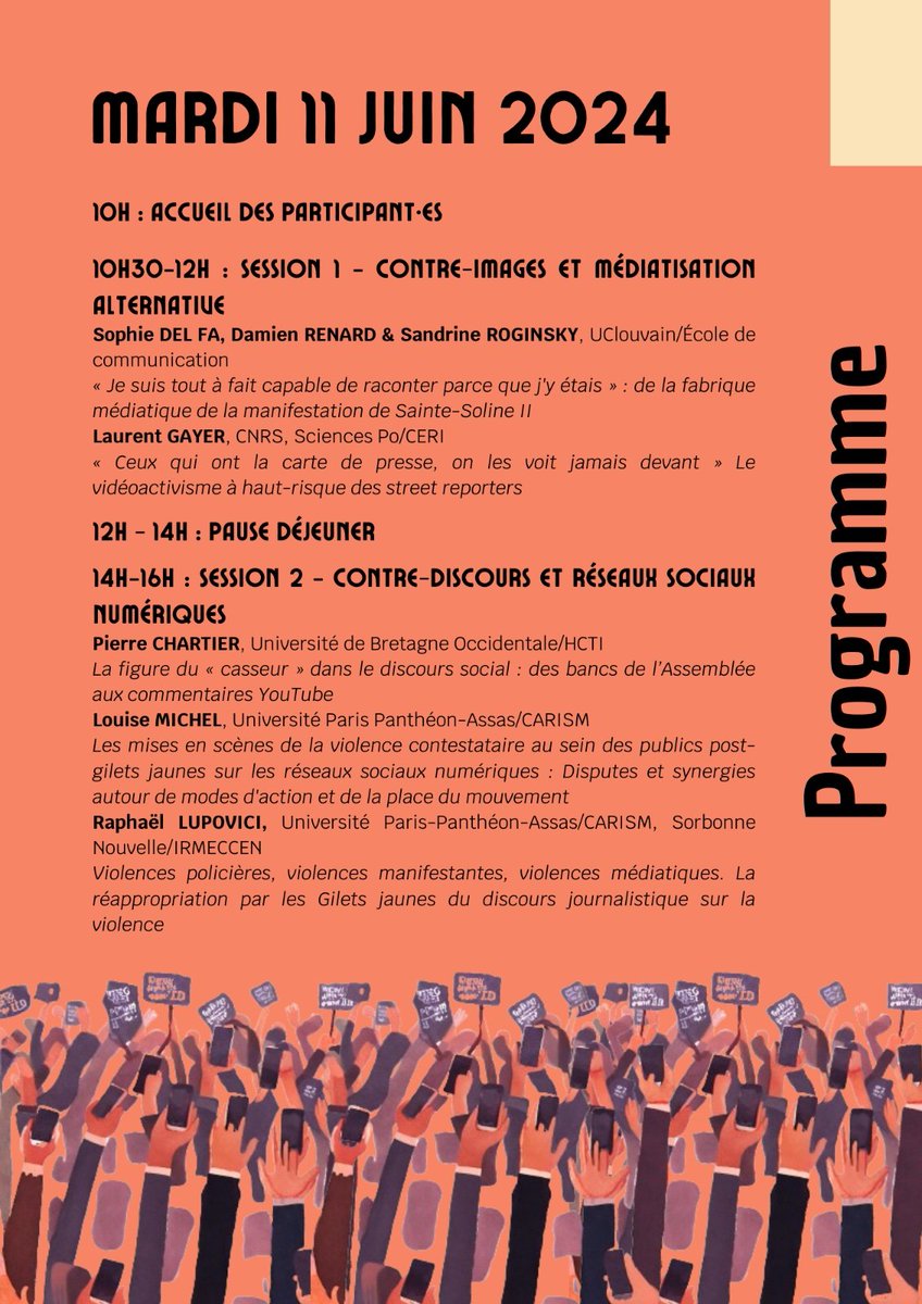 J'ai le plaisir de vous convier au colloque "Sous les pavés, la Une: Discours et images de la violence contestataire" que je co-organise en compagnie de <a href="/LuneRiboni/">ulrike lune riboni</a> et <a href="/EdouardBoute/">Edouard Bouté</a>. Venez nombreux.euses !