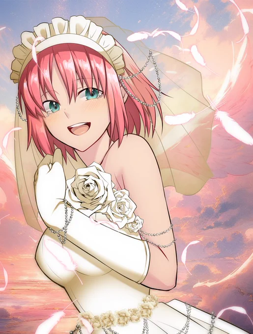 翡翠ちゃん ウエディングドレス 