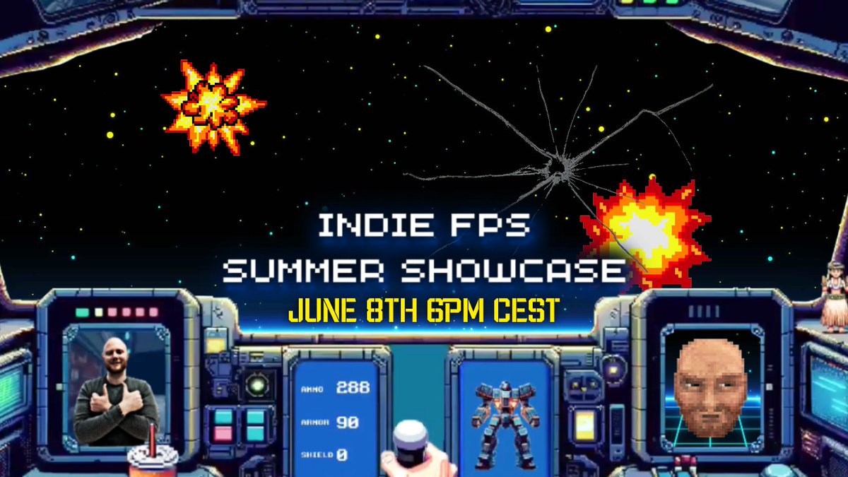 Tomorrow premieres the Indie FPS Summer Showcase LIVE! 
• Ad free
• Sponsor free
• Cost free for devs/publishers
• Focus on games
• Spotlight indie games
• No bullshit
• Pure joy
• 60 giveaways to the viewers
Everyone is welcomed to enjoy it! 👇