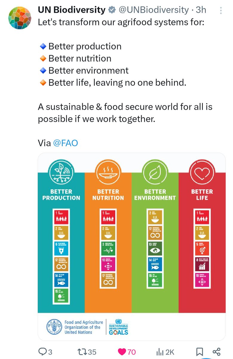 KingWobil's tweet image. A sustainable and food secure world for all is #Possible if we work together 🌍📢

All stakeholders need to be at one table and implement #collectiveActions against all threats to #FoodSecurity.

Repost @UNBiodiversity 

#AgriDirectGh #agrifoodsystems #agtech #foodproduction