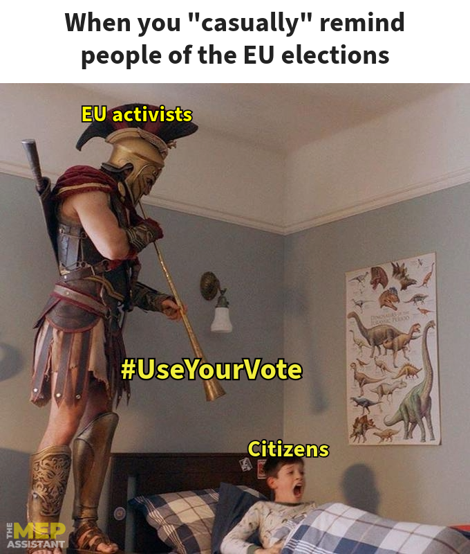 mepassistants's tweet image. When the elections started and you gotta get people off their asses.