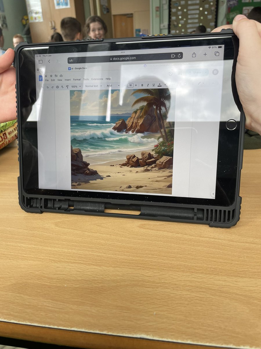 BrainstormTeach's tweet photo. Year 4 at Penygarn School used AI to generate images. They then wrote descriptions of the images they created. 😃@penygarnschool https://t.co/0fqqxQ42Lx