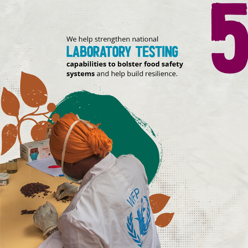 WFPSupplyChain's tweet photo. Ensuring safe &amp; nutritious food is fundamental to @WFP’s mission, not only on this #WorldFoodSafetyDay but every day 🌾🌍

👉🏽 Here are 5⃣ things you need to know about our efforts to create a strong safety culture across our operations &amp; maintain trust with the people we assist.