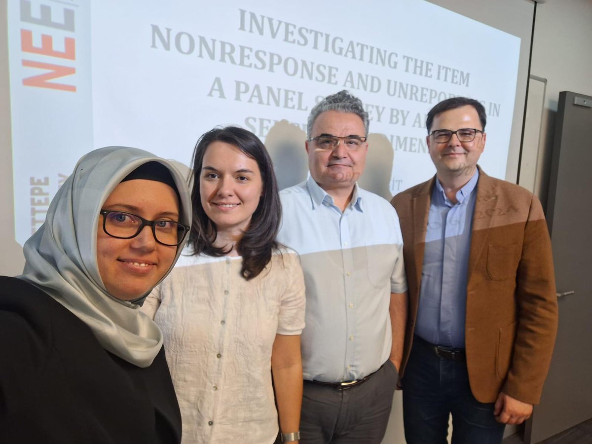 🎓 Celebrating a Master's Achievement! 🎓

We are delighted to announce that Ebru Özyiğit has successfully graduated with a Master's degree defending her thesis titled "Investigating the Item Nonresponse and Unreporting in a Panel Survey by Adding a Sensitivity Dimension." 🌟👏