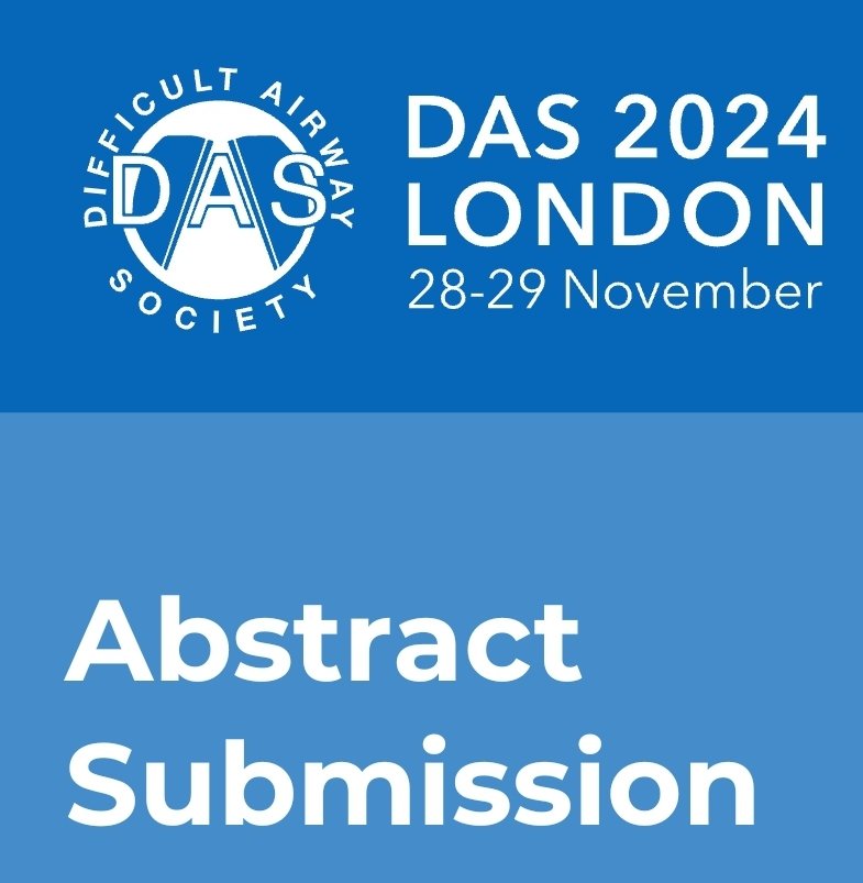 Difficult Airway Society (DAS) (@dasairway) on Twitter photo 📣 #DAS2024
Abstract submission portal for <a href="/DAS_2024/">DAS Events</a> is now open!! Follow this link to see the categories and timeline
das2024.co.uk/abstracts 📣 #DAS2024
Abstract submission portal for <a href="/DAS_2024/">DAS Events</a> is now open!! Follow this link to see the categories and timeline
das2024.co.uk/abstracts