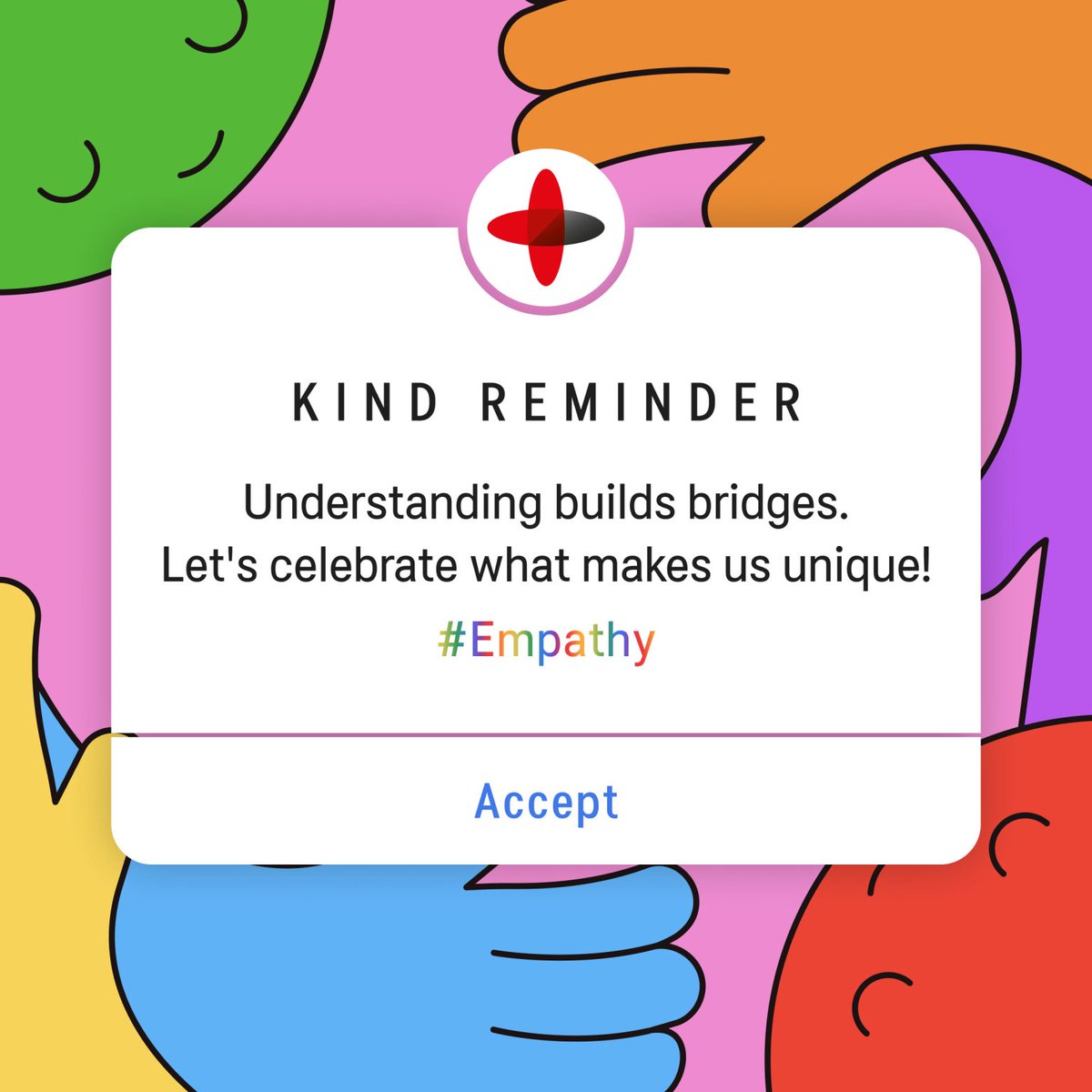 #KindReminder - Understanding Builds Bridges 🌈 Let's commit to listening, learning, and supporting one another. It's our unique identities and experiences that make us vibrant and resilient. Together, we can foster a world where everyone feels valued and respected.