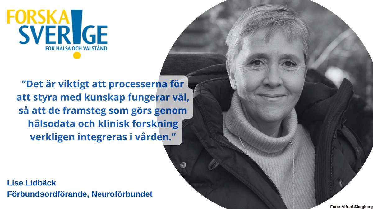Forska!Sverige (@forskasverige) on Twitter photo Hör <a href="/LLidbck/">Lise Lidbäck</a> presentera vårt förslag om ett nationellt system för styrning med kunskap och uppföljning, som beskrivs i vår nya rapport framtagen i samarbete med de 39 organisationerna inom tankesmedjan "Agenda för hälsa och välstånd": bit.ly/4e0igDy <a href="/neurosweden/">Neuroförbundet</a> Hör <a href="/LLidbck/">Lise Lidbäck</a> presentera vårt förslag om ett nationellt system för styrning med kunskap och uppföljning, som beskrivs i vår nya rapport framtagen i samarbete med de 39 organisationerna inom tankesmedjan "Agenda för hälsa och välstånd": bit.ly/4e0igDy <a href="/neurosweden/">Neuroförbundet</a>