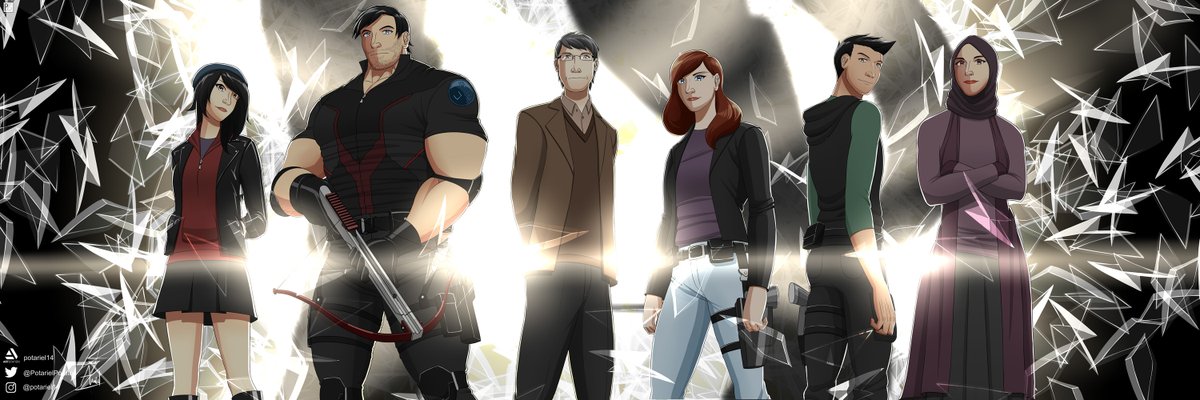 PotarielPotato's tweet image. I found an old drawing of characters that I made after rewatching Primeval back in 2020, and I was thinking about making a fanfiction set in that year and a different place.

I think I will redraw this roster of characters just for fun.

#digitalart #primeval #dinosaurus