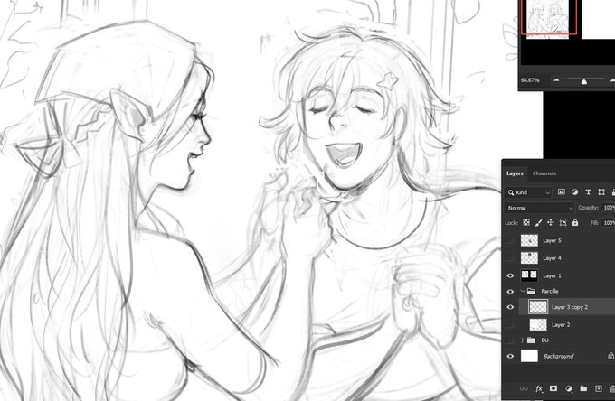 [wip] late night start to this sketch. will continue tomorrow- er...later morning today. (its half to 2am here hehe)

#farcille #DungeonMeshi 