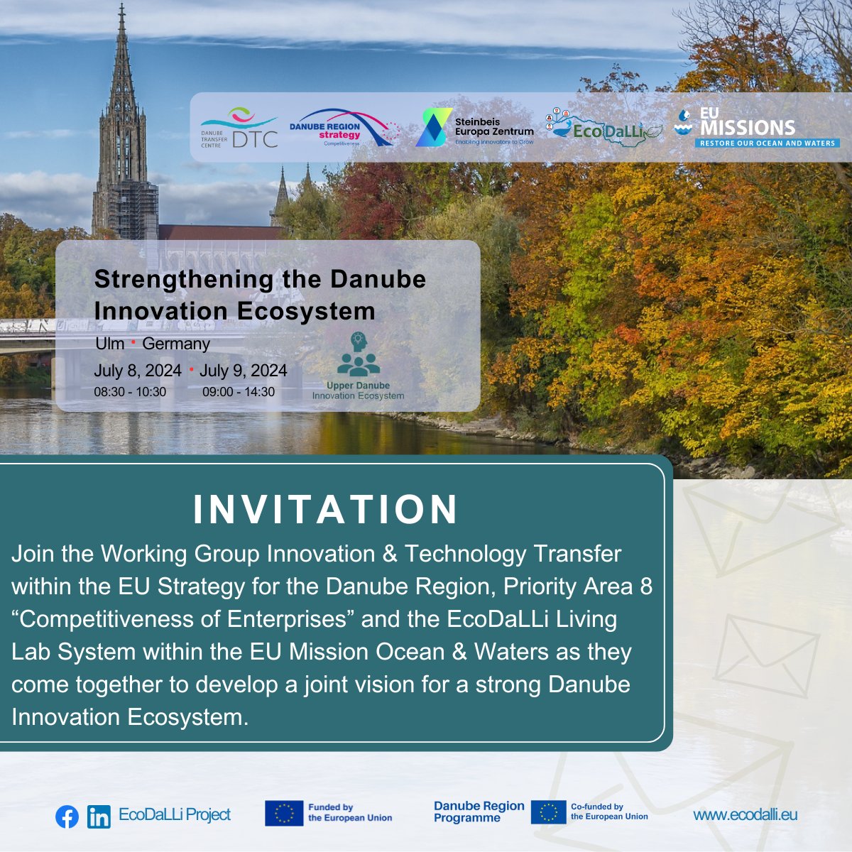 🌟 Join us to develop a joint vision for a strong Danube Innovation Ecosystem!

👉Register here for „Strengthening the Danube Innovation Ecosystem” until 30th of June: eveeno.com/danube-innovat…