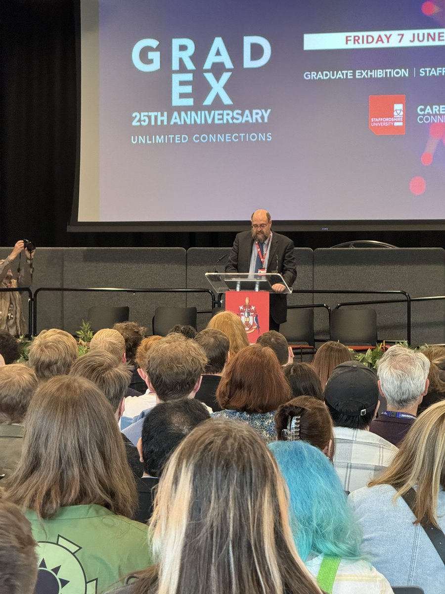 ChrisHeadleand's tweet photo. Deputy Vice Chancellor Professor @HetheringtonH2 opening the @StaffsUniGames #Gradex. Nearly 400 students and guests including ~100 industry judges. Amazed by the quality of work on show. What an amazing bookend to the @StaffsUni academic year.
Thank you to our talented students, and our industry guests for lending their support.