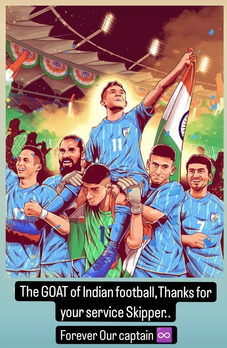 aadilullahkhan's tweet photo. Thank you for all you have done for Indian Football, thank you for everything skipper! 🥹🐐 

#ThankYouSC11 #SunilChhetri @chetrisunil11 https://t.co/Ldu1u6DYXk