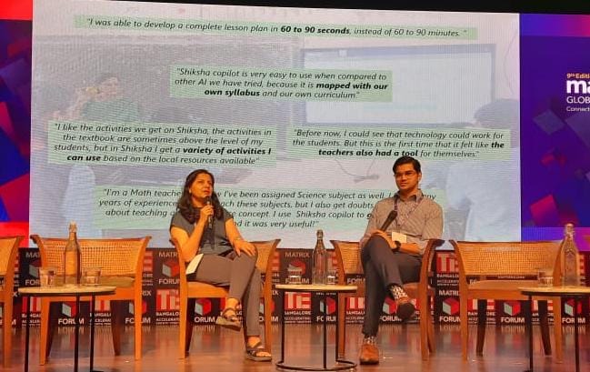 At #MGS24's #GenAI session, Tanuja Ganu from Microsoft Research India and moderator David Joseph Menezes from People+ai delved into AI's role in EdTech. Their insights ignited lively discussions on reshaping education. #AI #EdTech