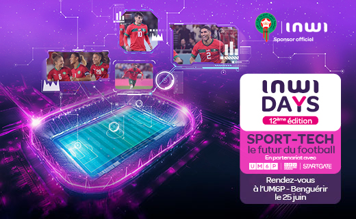 inwi's tweet photo. Ne ratez pas la 12ème édition #inwiDAYS, l'événement incontournable de l'entrepreneuriat et de l’innovation au Maroc !
RDV le 25 juin à Benguérir pour explorer le thème de la Sport-tech » et le futur du football, en partenariat avec l'UM6P.
#inwidays #innovation #spotTEch https://t.co/xTZdmiPyRh
