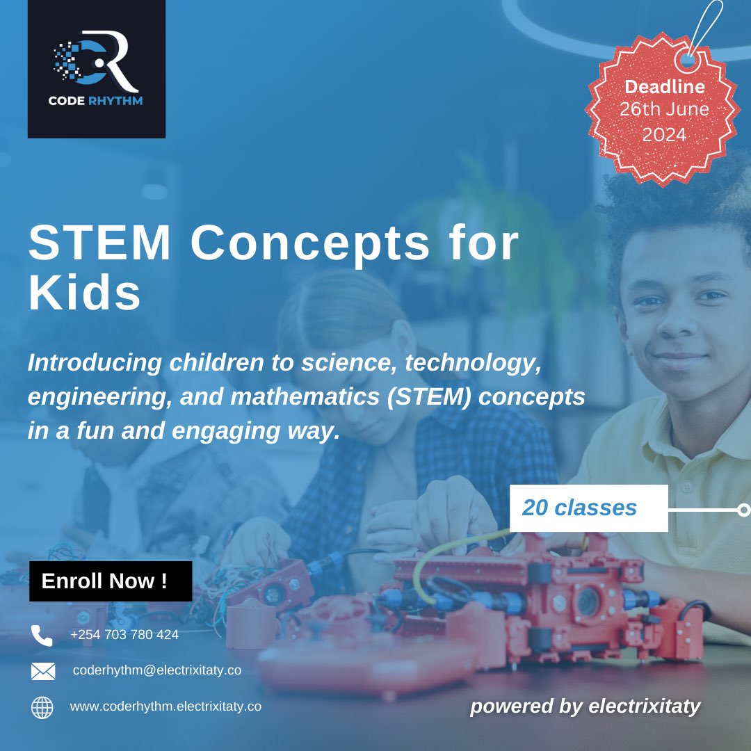code_rhythm's tweet photo. Explore the Wonders of STEM with Code Rhythm!

Dive into the exciting world of Science, Technology, Engineering, and Mathematics (STEM).

Age: 6 to Old
First Two Lessons Free!

Interested? Comment or DM with "CR" to join us in exploring the frontiers of STEM! https://t.co/4J9d8UJk2R