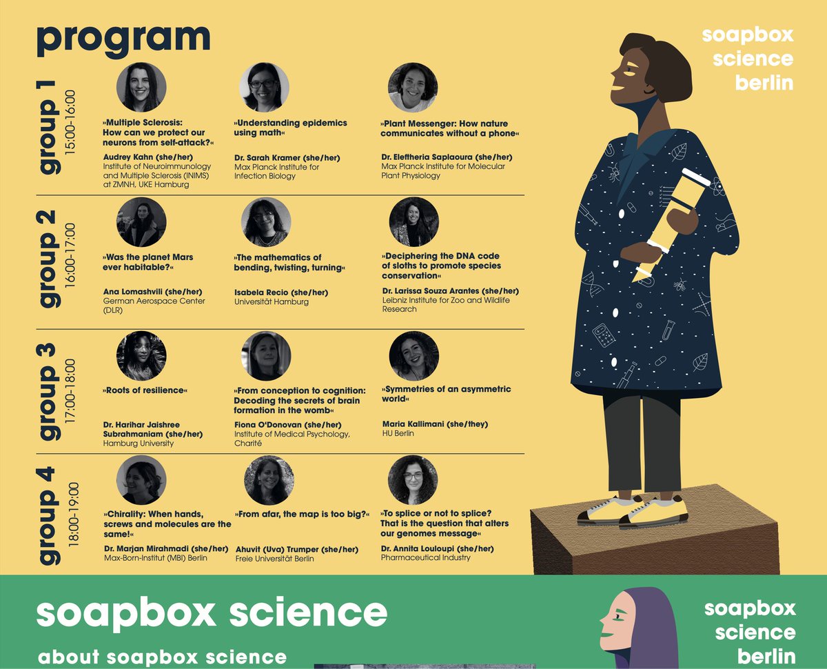 Join us tomorrow, on June 8 2023, from 3pm to 7pm,  at Holzmarkt25 as we bring together twelve exceptional women in science to ignite your passion for knowledge and exploration!
<a href="/berlin_soapbox/">Soapbox Science Berlin</a>
berlinsoapboxscience.wordpress.com/2024/06/04/soa…