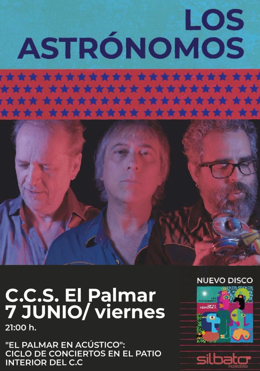 Esta noche, <a href="/losastronomos/">Los Astrónomos</a> en el C.C.S #ElPalmar <a href="/enclavecultura/">EnClave Cultura</a> <a href="/josefilem/">Jose Filemón Fotografía</a> <a href="/joaquintalisman/">Joaquín Talismán</a> <a href="/oldzircon/">Román García Albertos</a> <a href="/Silbato_Murcia/">Silbato Producciones</a> enclavecultura.com/agenda/detalle…