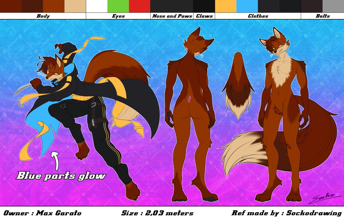 Ref sheet done for <a href="/MaxGarato/">Max Garato</a> !!✨️✨️