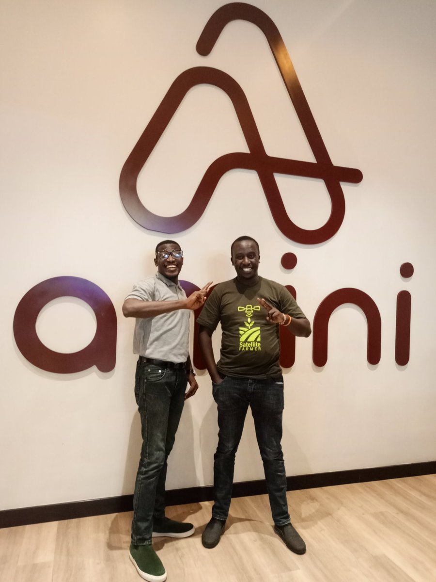 Femi__Adekoya's tweet photo. Last week at Amini office in Nairobi

Thanks to my brother &amp; friend @korykorir, the Satellite 🛰️ Farmer for inviting the Flyingfarmer to your innovation space

I love what you OGs are doing at Amini &amp; @IAPrecision is happy to collaborate for impact

#Deeptech #Agriculture #Data https://t.co/ELc6h4lJPV