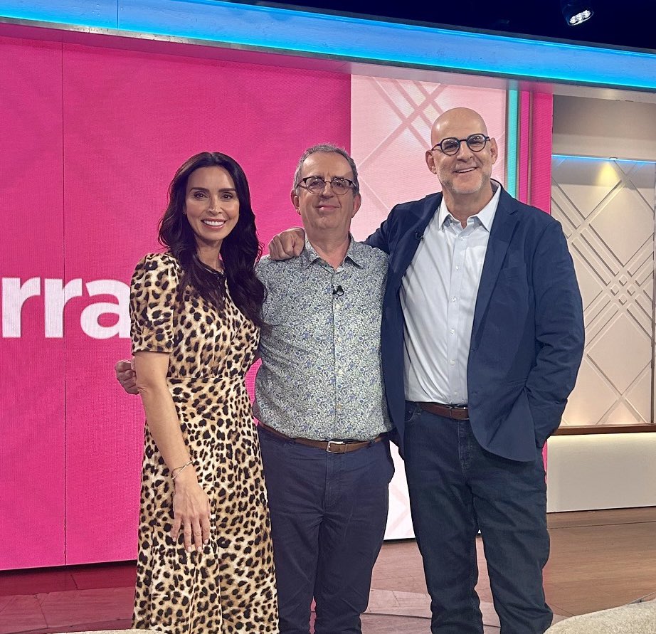 Great morning on <a href="/lorraine/">Lorraine</a> with Christine Lampard <a href="/clbleakley/">Christine Lampard</a> — and the wonderful surprise of running into my friend @RevRichardColes — his terrific new book came out yesterday.