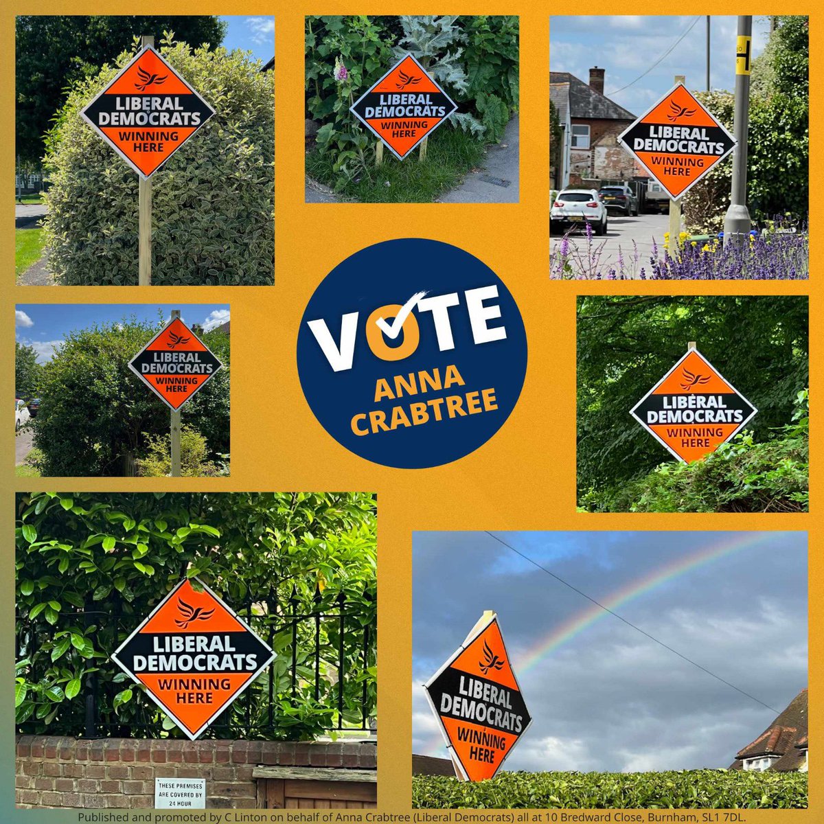 AVCrabtree's tweet image. 🔶 Seen our signs around the #Beaconsfield constituency? Want to get one for your home? Apply online at
sbuckslibdems.org.uk/poster and join the crowd of locals supporting Anna. 🔶 @LibDem @BeaconsfieldLi1 #Marlow #Ivers #Burnham #Denham #FarnhamCommon