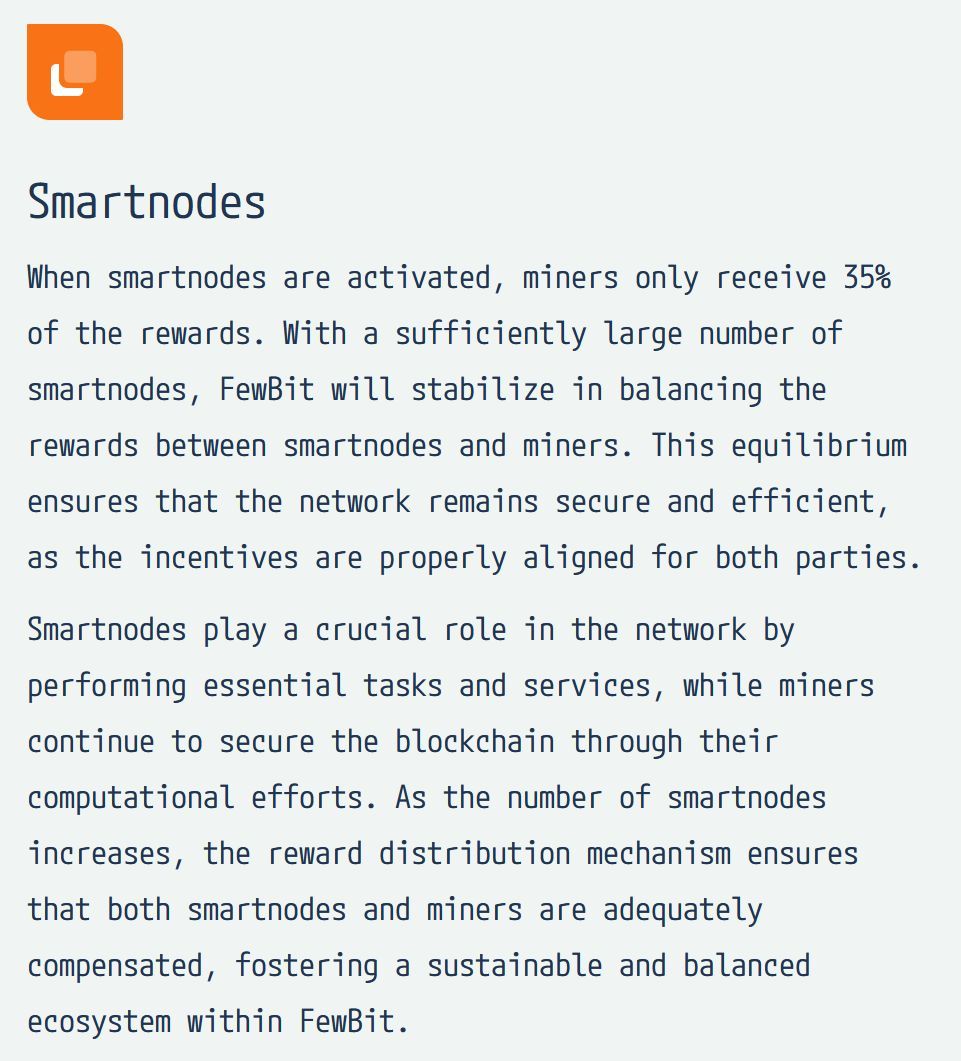 📢 Join the $FewBit Revolution

Dive into the world of FewBit, the cryptocurrency redefining self-governance through SmartNodes, a robust Staking System &amp; dynamic Miners

🌟 Masternodes ✅
🌟 Staking ✅
🌟 P2P Trading ✅
⏳ Exchange Coming Soon ⏱️

Website
fewbit.net