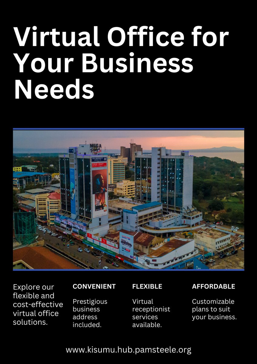 kisumu_hub's tweet image. Unlock limitless possibilities with our Virtual Office Package
#kisumuhub #virtualoffice

☎+254768285491