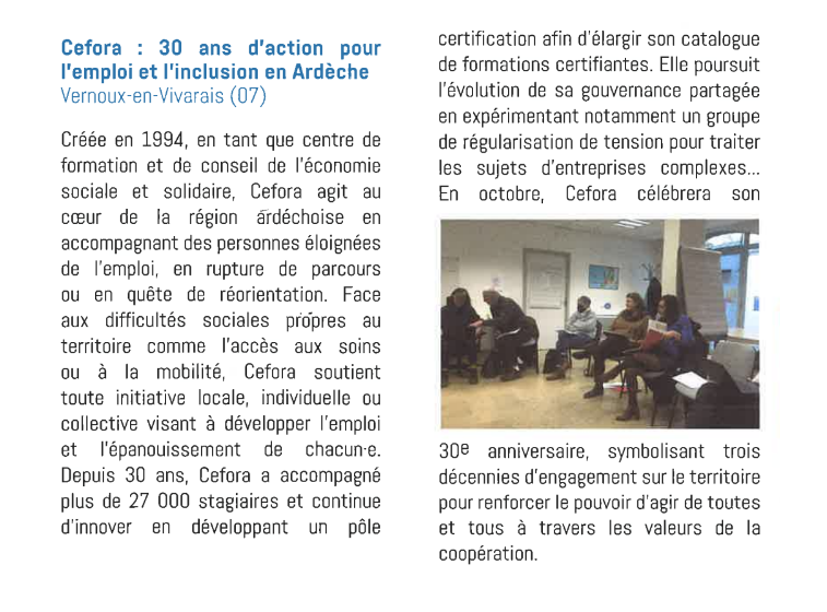 CEFORA07's tweet photo. Cefora est dans la lettre de @LesScopAURA. Merci à eux pour cet article. Si vous souhaitez recevoir cette lettre : https://t.co/MiE68pmg1e et vous pourrez y lire l'actualité des #SCOP et #SCIC de notre Région @auvergnerhalpes. 
#ardeche #certification #formation https://t.co/jkpcnsVEAv