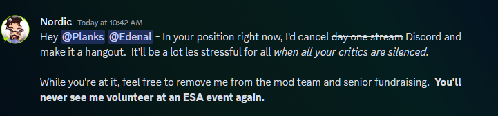 Nordic_TTV's tweet photo. Instabanned from @esamarathon - just how you'd expect an organization that's actively trying to silence critics. https://t.co/Ug8YF9KyZn