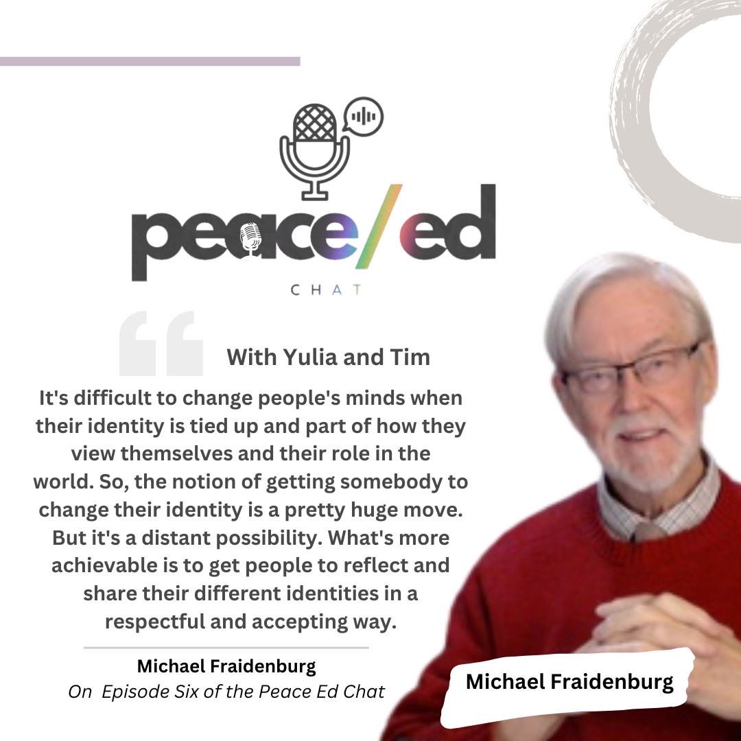 In Episode 6 of our #PeaceEdChat podcast, <a href="/FraidMEF/">Michael Fraidenburg</a> discusses the role of mediation in #peacebuilding and how to fully get different people from diverse backgrounds to partake in the mediation process.

🎧 podcasters.spotify.com/pod/show/peace…

#PeaceEducation #SDG16 #Peacebuilding #mediation