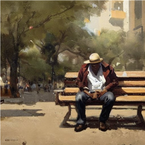 Man on a bench – a 1/1 #NFTartwork that's a must for dedicated #nftcollector #nftcollectors . Elevate your #NFTCollections or #NFTGallery with this unique piece.

#NFTCommunity #NFT #nftart #nftarti̇st #NFTs #OpenseaNFTs 

opensea.io/assets/matic/0…