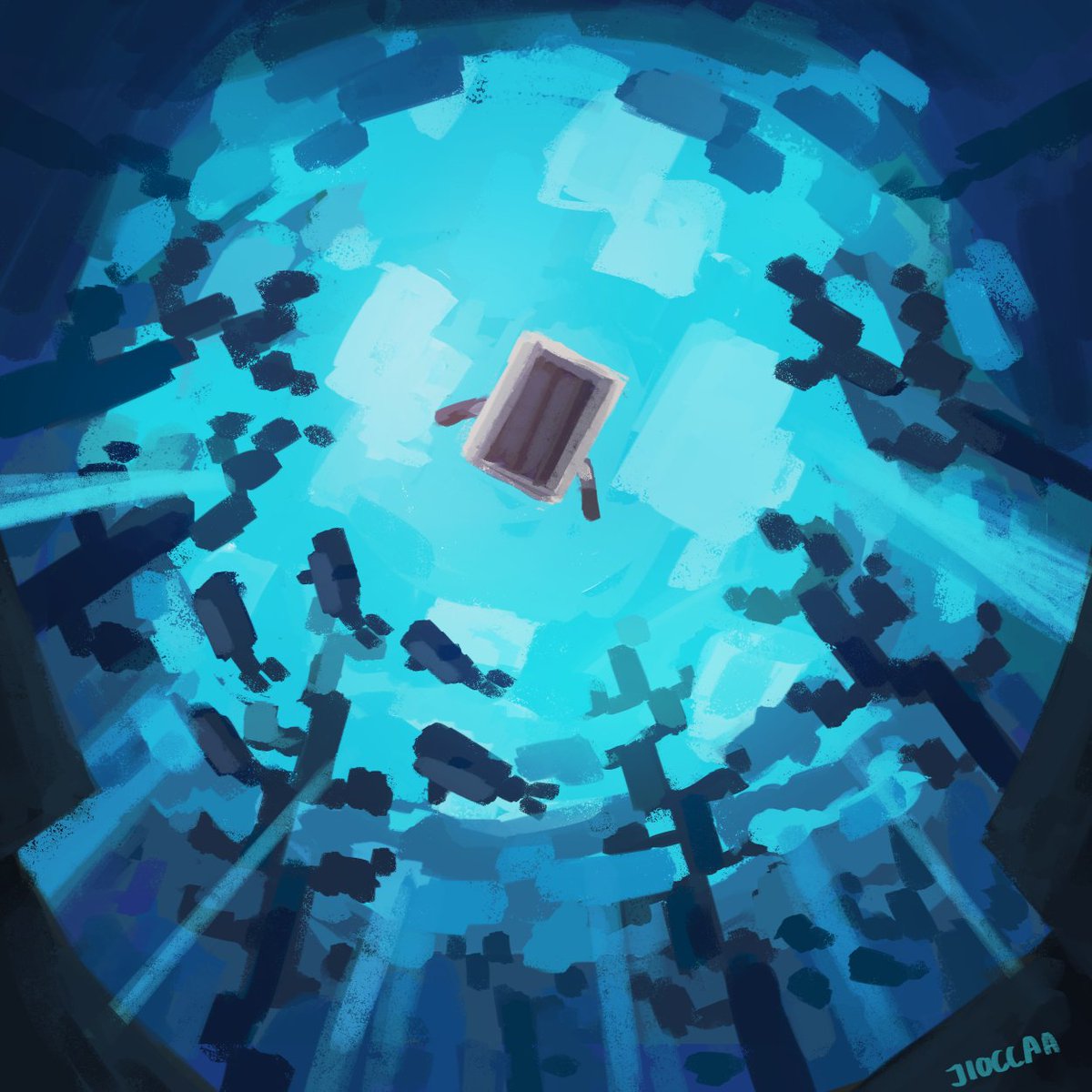 A view from underwater
#digitlart #Minecraft