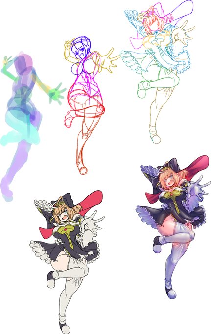 こちらもメイキング‼
だいたい3時間くらい。
オパーイのボリュームが大事なので何度か修正しました🤣 