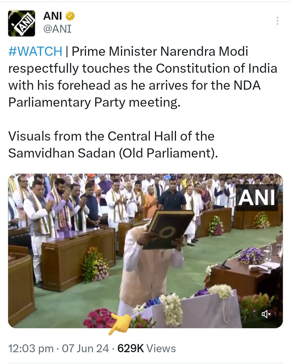 Mrsinha's tweet photo. PM Modi bows down to constitution.
2019                                           2024

Pappu's diaper changers can calm down! https://t.co/no2yZUl1D4