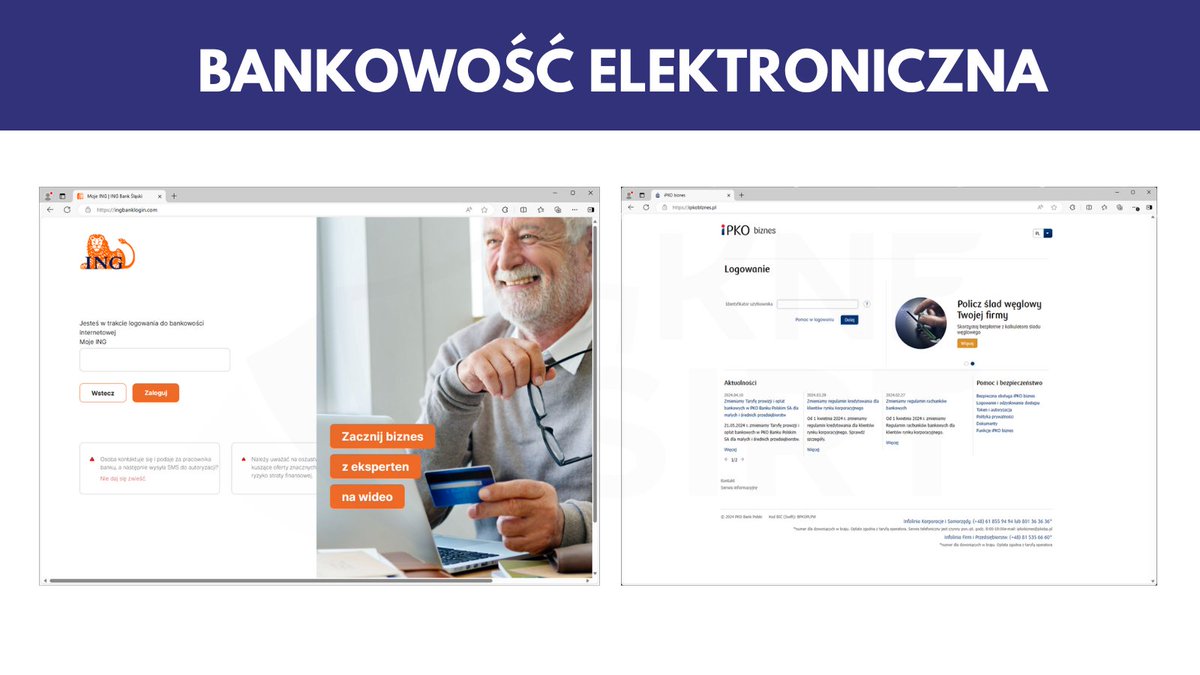 CSIRT_KNF's tweet photo. Cyberprzestępcy nie ustępują w tworzeniu nowych stron phishingowych. 

Tylko w maju 2024 zespół @CSIRT_KNF zgłosił do zablokowania 5646 niebezpiecznych domen.  

W poniższym wpisie wskazujemy na najczęściej występujące kategorie domen, które oszuści wykorzystywali w atakach na użytkowników cyberprzestrzeni.

Fałszywe inwestycje  
Cyberprzestępcy publikowali reklamy na platformie @facebook, w których podszywali się pod @PKOBP i oferowali specjalny program inwestycyjny, przynoszący ogromne zyski. Reklamy kierowały do niebezpiecznych stron z formularzem, w trakcie którego wyłudzane były środki finansowe użytkowników.

Bankowość elektroniczna  
Fałszywe strony, w których cyberprzestępcy podszywali się pod bankowość elektroniczną przypominały te oryginalne. Jeśli ofiara wprowadziła swoje dane logowania na niebezpiecznej stronie – trafiały one bezpośrednio w ręce przestępców.

Fałszywe sklepy   
W ostatnim miesiącu cyberprzestępcy tworzyli fałszywe strony podszywające się pod firmę @amazon. Na niebezpiecznych stronach wymagane było wprowadzenie danych logowania do konta oraz informacji o karcie płatniczej.